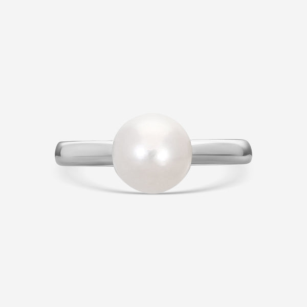 ASSAEL - Single Akoya Cultured Pearl set in 18K WG Ring, Sz 6.5 (Kelly) - R4105 - THE SOLIST