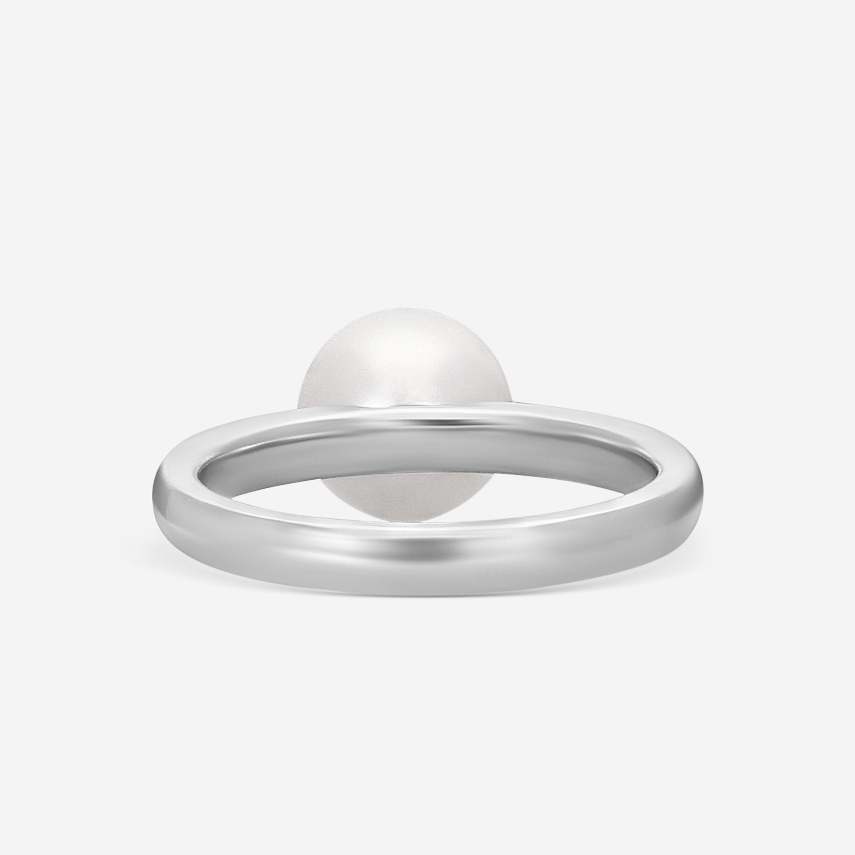 ASSAEL - Single Akoya Cultured Pearl set in 18K WG Ring, Sz 6.5 (Kelly) - R4105 - THE SOLIST