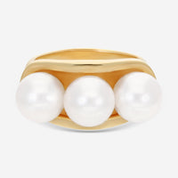 Assael 18K Yellow Gold Japanese Akoya Cultured Pearl Ring Sz. 6.75 R4293 - THE SOLIST