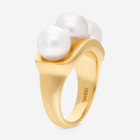 Assael 18K Yellow Gold Japanese Akoya Cultured Pearl Ring Sz. 6.75 R4293 - THE SOLIST