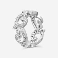 Leslie Greene 18K White Gold Diamond Eternity Band Ring Sz. 6.5 R51498W