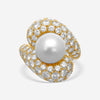 Suna Brothers 18K Yellow Gold Diamond & South Sea Pearl Ring R6108CPY