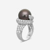 Suna Brothers Platinum Diamond & Tahitian Black Pearl Ring Sz. 6.5 R7133TACPP