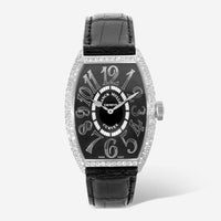 Franck Muller Cintree Curvex 18K White Gold Diamond Quartz Ladies Watch 5852QD