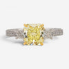 Diana M. Jewels Platinum & 18K Yellow Gold Diamond Engagement Ring Sz. 6 RAD261