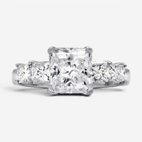 Diana M. Jewels 18K White Gold Diamond Engagement Ring Sz. 6 RAD373