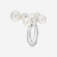 Assael 18K White Gold South Sea Cultured Pearl & Japanese Akoya Cultured Pearl Bubble Ring 6.5 RBUMS-5 - THE SOLIST