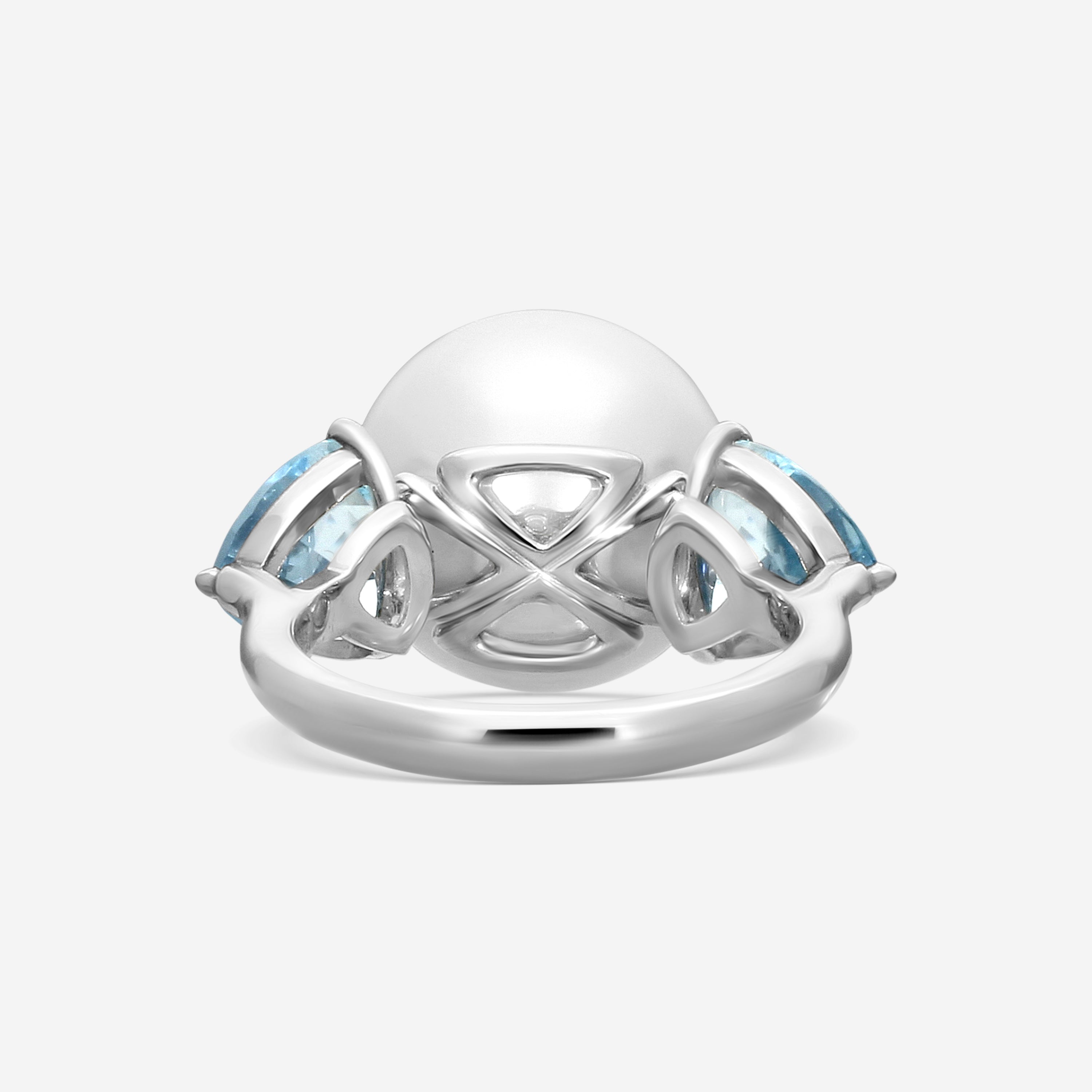 Assael - Aquamarine & South Sea Cultured Pearl Ring RCO-WAQ - THE SOLIST