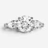 Diana M. Jewels Three Stone Platinum Diamond Engagement Ring Sz. 6.5 RD2228