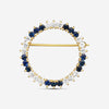 Suna 18K Yellow Gold Diamond & Sapphire Circle Pin P7139SY