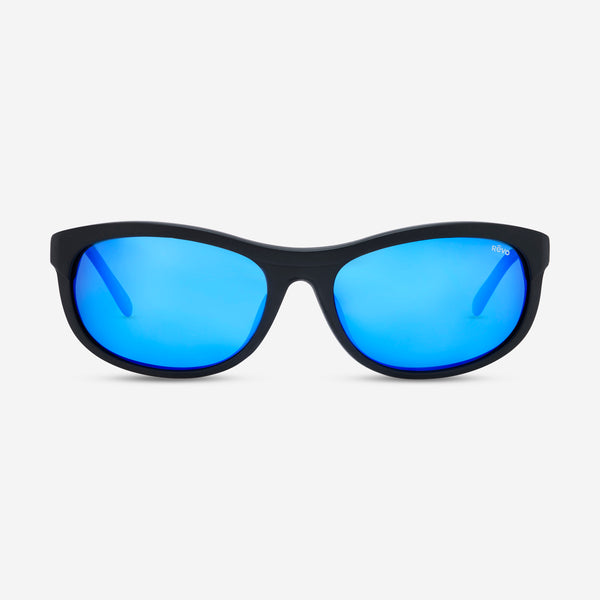 Revo Vintage Wrap Matte Black & H2O Heritage Blue Wrap Sunglasses RE118001H20 - THE SOLIST