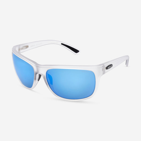 Revo Enzo Matte Crystal & H2O Heritage Blue Sport Wrap Sunglasses RE119509H20 - THE SOLIST