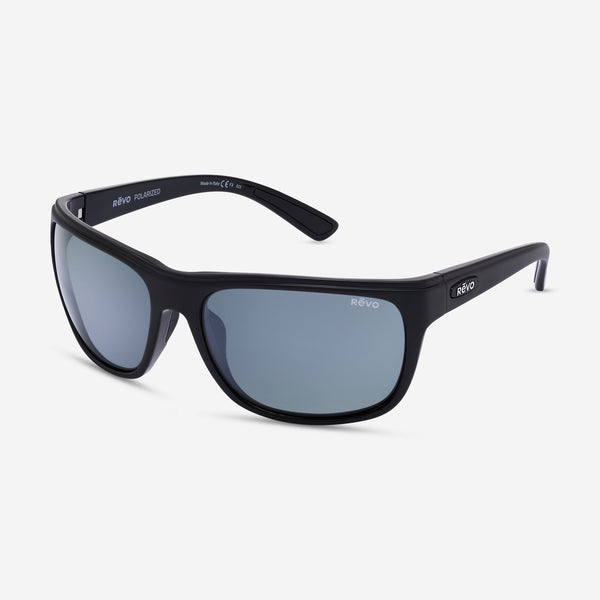 Revo Enzo Matte Black & Smoky Green Sport Wrap Sunglasses RE119511SG50 - THE SOLIST