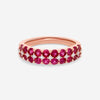 Ina Mar 14K Rose Gold Ruby & Diamond Double Row Ring RG-085922-Ruby