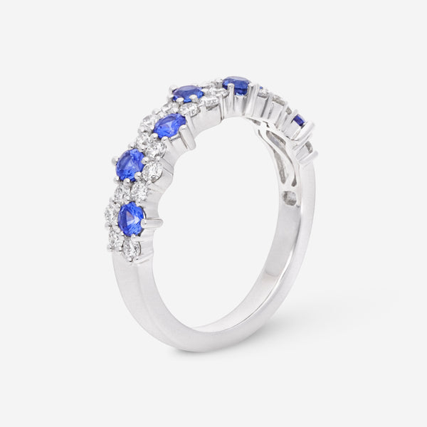 Ina Mar 14K White Gold Staggered Sapphire & Diamond Ring RG-085937-Sapp - THE SOLIST