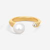 Assael Perfect Pair 18K Yellow Gold Pearl & Diamond Ring Sz. 6 ROO00006 - THE SOLIST