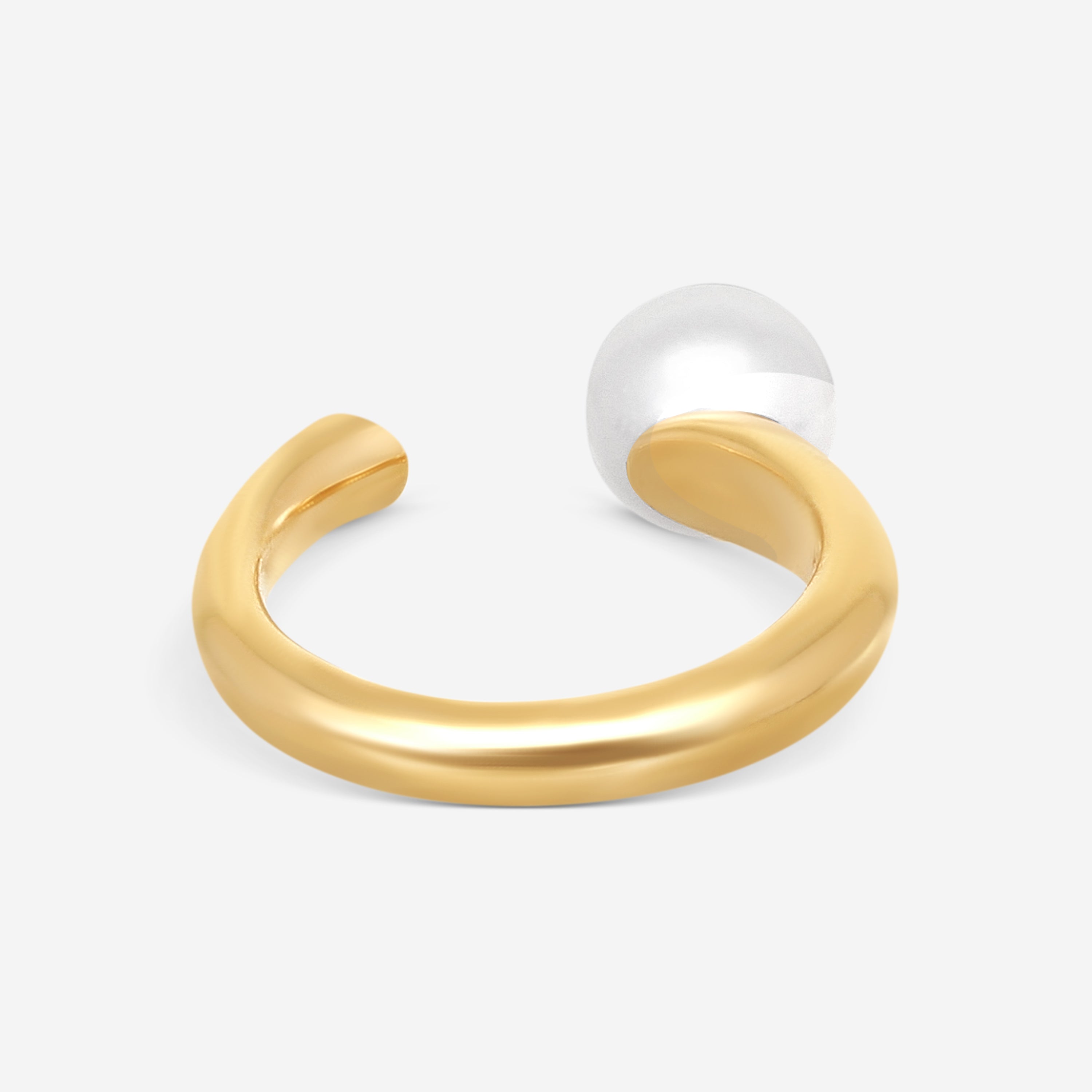 Assael Perfect Pair 18K Yellow Gold Pearl & Diamond Ring Sz. 6 ROO00006 - THE SOLIST