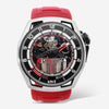 HYT Hastroid Silver Red LE Titanium Manual Wind Watch H03061-A-rubber