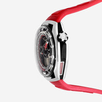 HYT Hastroid Silver Red LE Titanium Manual Wind Watch H03061-A-rubber