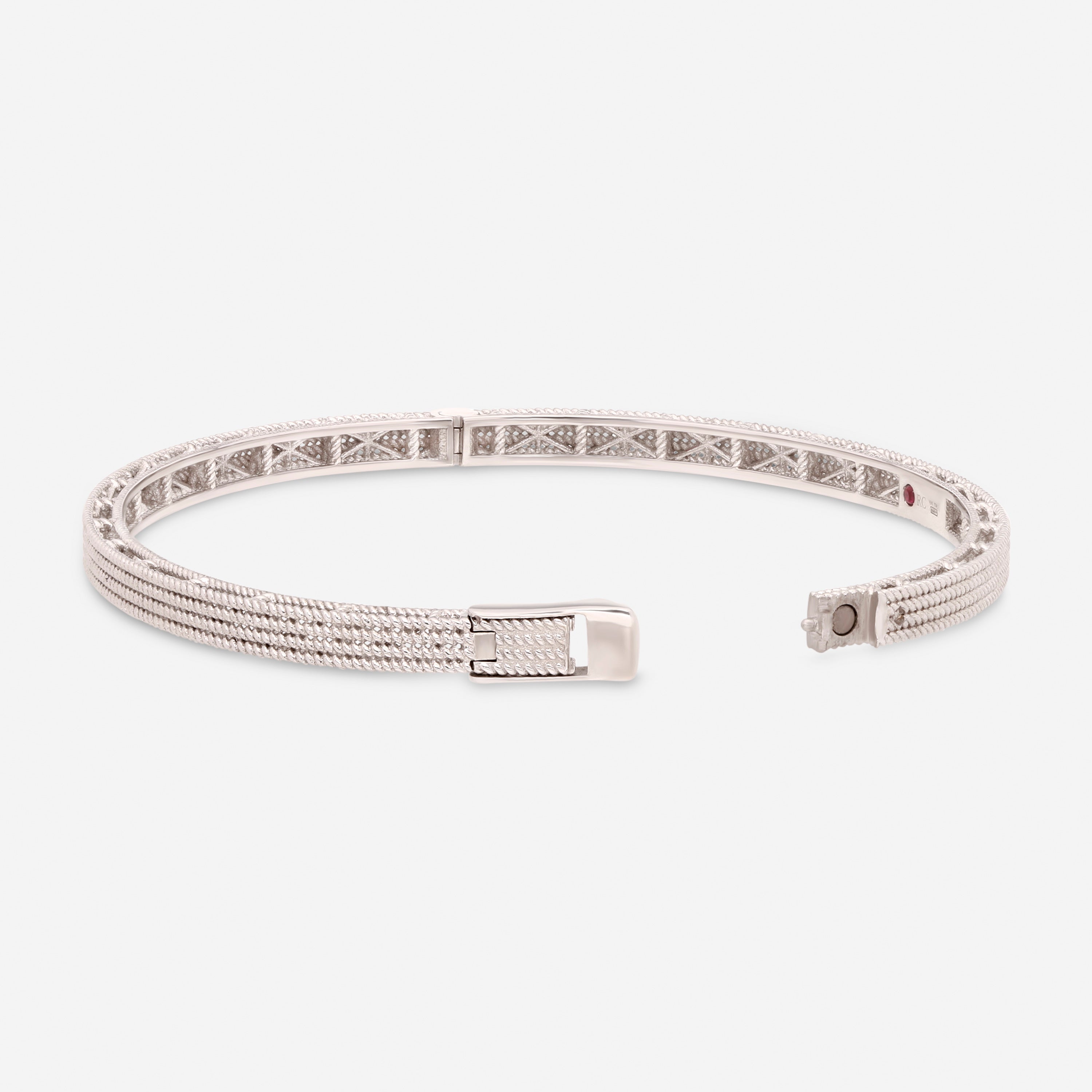 Roberto Coin Symphony Barocco 18K White Gold Bangle Bracelet 7771361AWBA0 - THE SOLIST