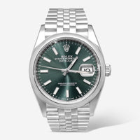 Rolex Datejust 36 Stainless Steel Green Automatic Unisex Watch 126200