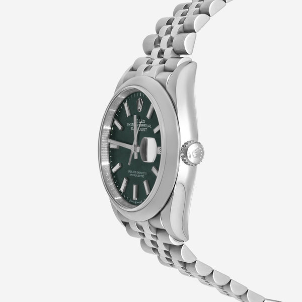 Rolex Datejust 36 Stainless Steel Green Automatic Unisex Watch 126200