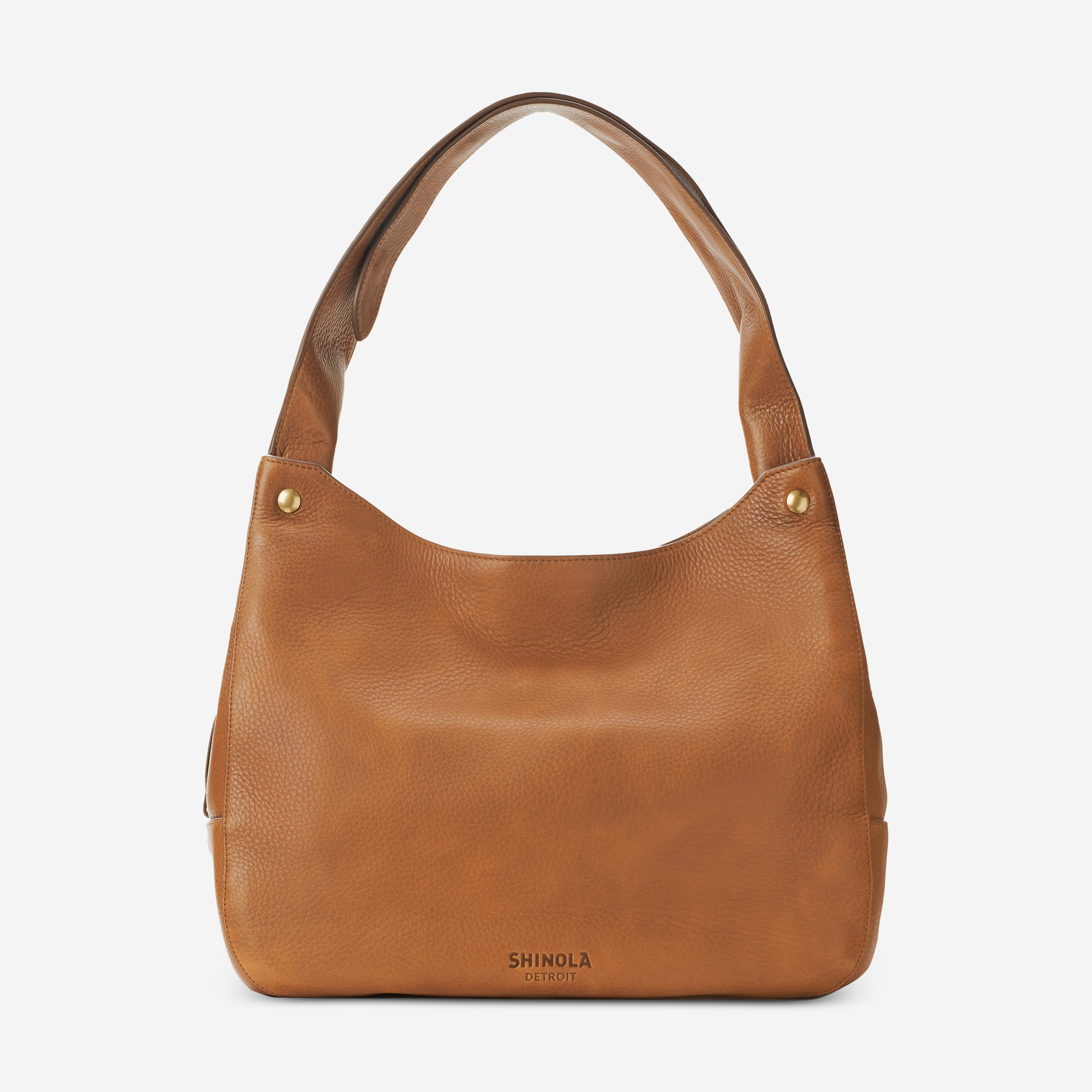 Shinola The Snap Tan Natural Grain Leather Shoulder Bag 20217385