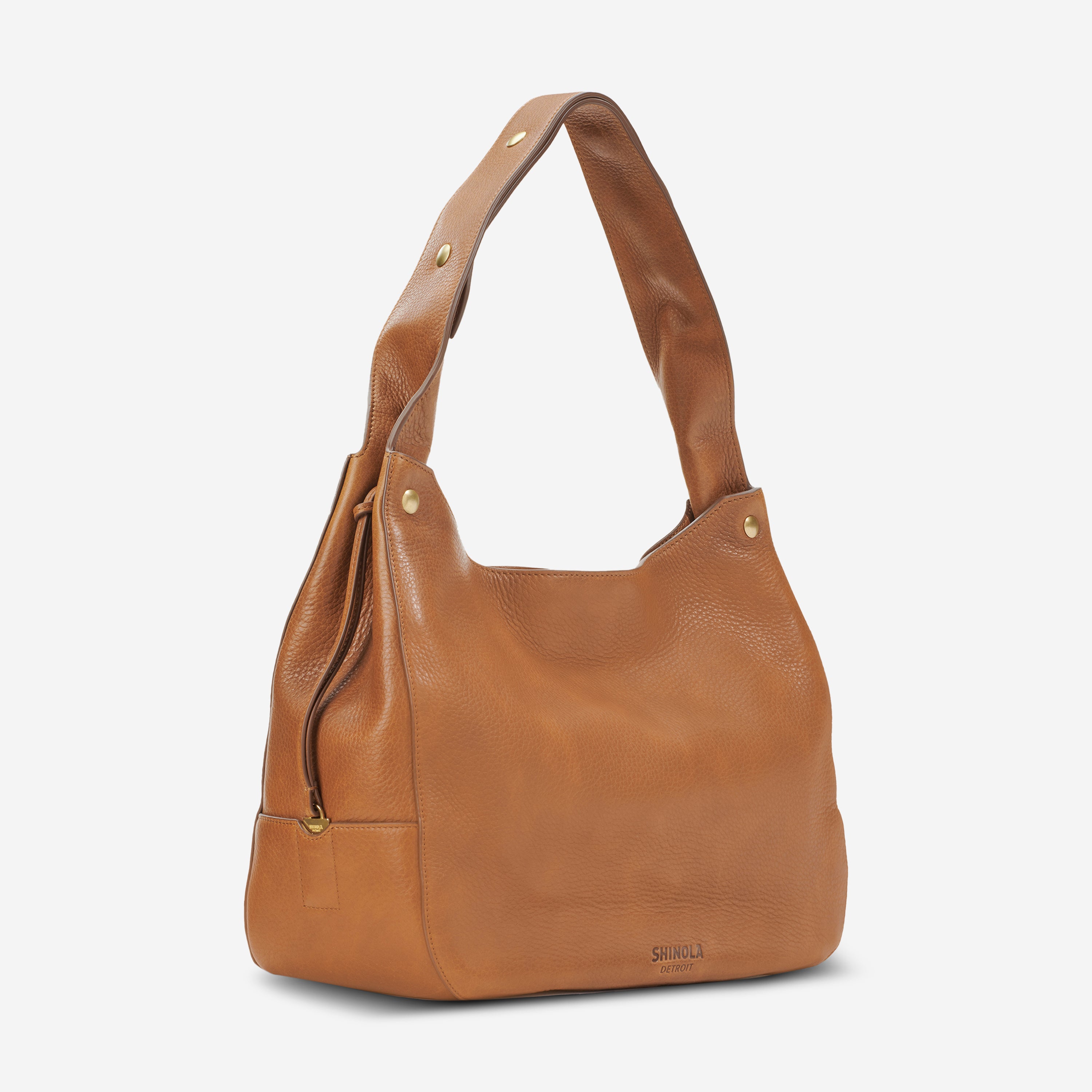 Shinola The Snap Tan Natural Grain Leather Shoulder Bag 20217385