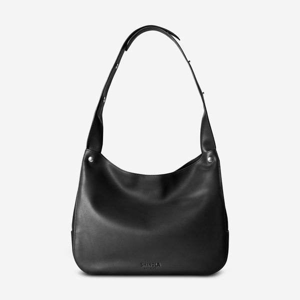 Shinola The Snap Black Natural Leather Shoulder Bag 20244688