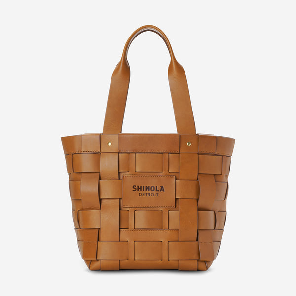 Shinola The Medium Bixby Tan Vachetta Leather Basket Bag 20254496