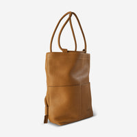 Shinola The Pocket Tan Natural Grain Leather Drawstring Backpack 20265343