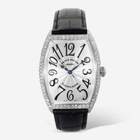 Franck Muller Cintree Curvex 18K White Gold Diamond Automatic Ladies Watch 6850