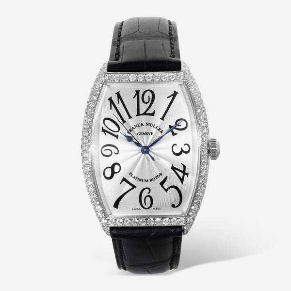 Franck Muller Cintree Curvex 18K White Gold Diamond Automatic Ladies Watch 6850