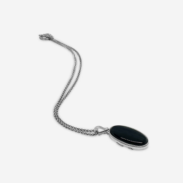 Stephen Dweck Sterling Silver, Black Onyx Reversible Necklace SDP-14005 - THE SOLIST
