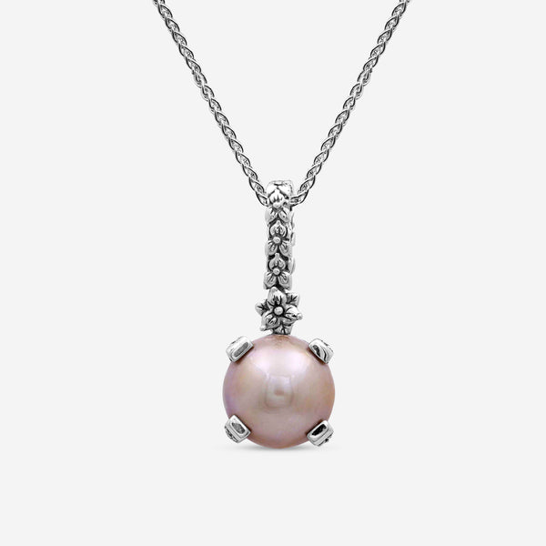 Stephen Dweck Sterling Silver, Round Golden Pearl Pendant SDP-24003