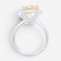 Diana M. Jewels 18K White Gold Sapphire & Diamond Statement Ring Sz. 6 SDR629