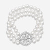 Suna Platinum Diamond Pearl Lace Bracelet B3669CPP