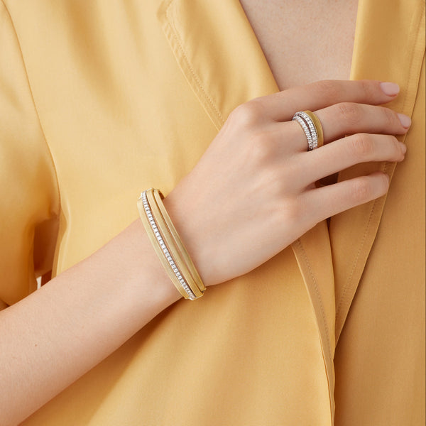 Marco Bicego Masai 18K Yellow & White Gold Diamond Cuff Bracelet SG45_B_YW_M5