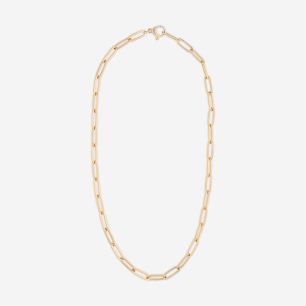 Ina Mar 14K Yellow Gold Square Tube Paperclip Necklace SGN13058K4Y - THE SOLIST