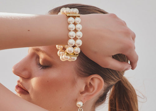 Assael 18K Yellow Gold Diamond & South Sea Cultured Pearl Bracelet B1655 - THE SOLIST