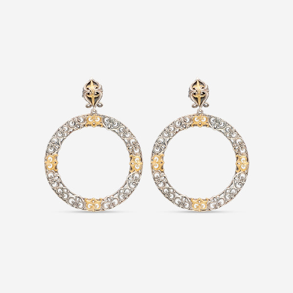 Konstantino Eros Sterling Silver and 18K Yellow Gold Circle Earrings SKKJ524-130 - THE SOLIST