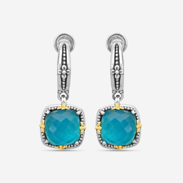 KONSTANTINO - "Gen K 2" Sterling Silver & 18k Yellow Gold, Blue Spinel Doublet Earrings (SPN: 10mm) - SKKJ720-650

Earring Dimensions: 1.19 x 0.50 in. - THE SOLIST