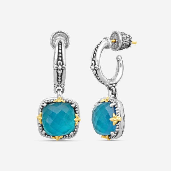 KONSTANTINO - "Gen K 2" Sterling Silver & 18k Yellow Gold, Blue Spinel Doublet Earrings (SPN: 10mm) - SKKJ720-650

Earring Dimensions: 1.19 x 0.50 in. - THE SOLIST