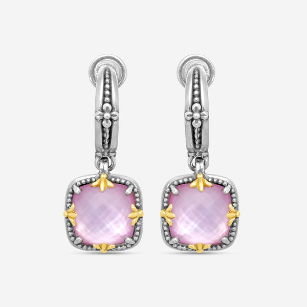 KONSTANTINO - "Gen K 2" Sterling Silver & 18k Yellow Gold, Pink Corundum Doublet Earrings (COR: 10mm) - SKKJ720-652

Earring Dimensions: 1.19 x 0.50 in. - THE SOLIST