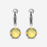 KONSTANTINO - "Gen K 2" Sterling Silver & 18k Yellow Gold, Yellow Agate Triplet Earrings (YEL: 10mm) - SKKJ721-649

Earring Dimensions: 1.19 x 0.50 in. - THE SOLIST