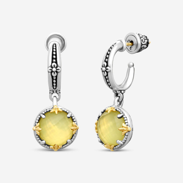 KONSTANTINO - "Gen K 2" Sterling Silver & 18k Yellow Gold, Yellow Agate Triplet Earrings (YEL: 10mm) - SKKJ721-649

Earring Dimensions: 1.19 x 0.50 in. - THE SOLIST