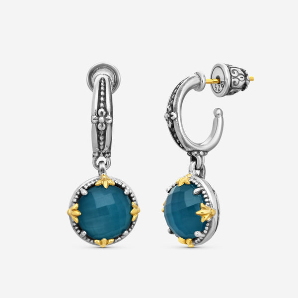 KONSTANTINO - "Gen K 2" Sterling Silver & 18k Yellow Gold, Blue Spinel Doublet Earrings (SPN: 10mm) - SKKJ721-650

Earring Dimensions: 1.19 x 0.50 in. - THE SOLIST