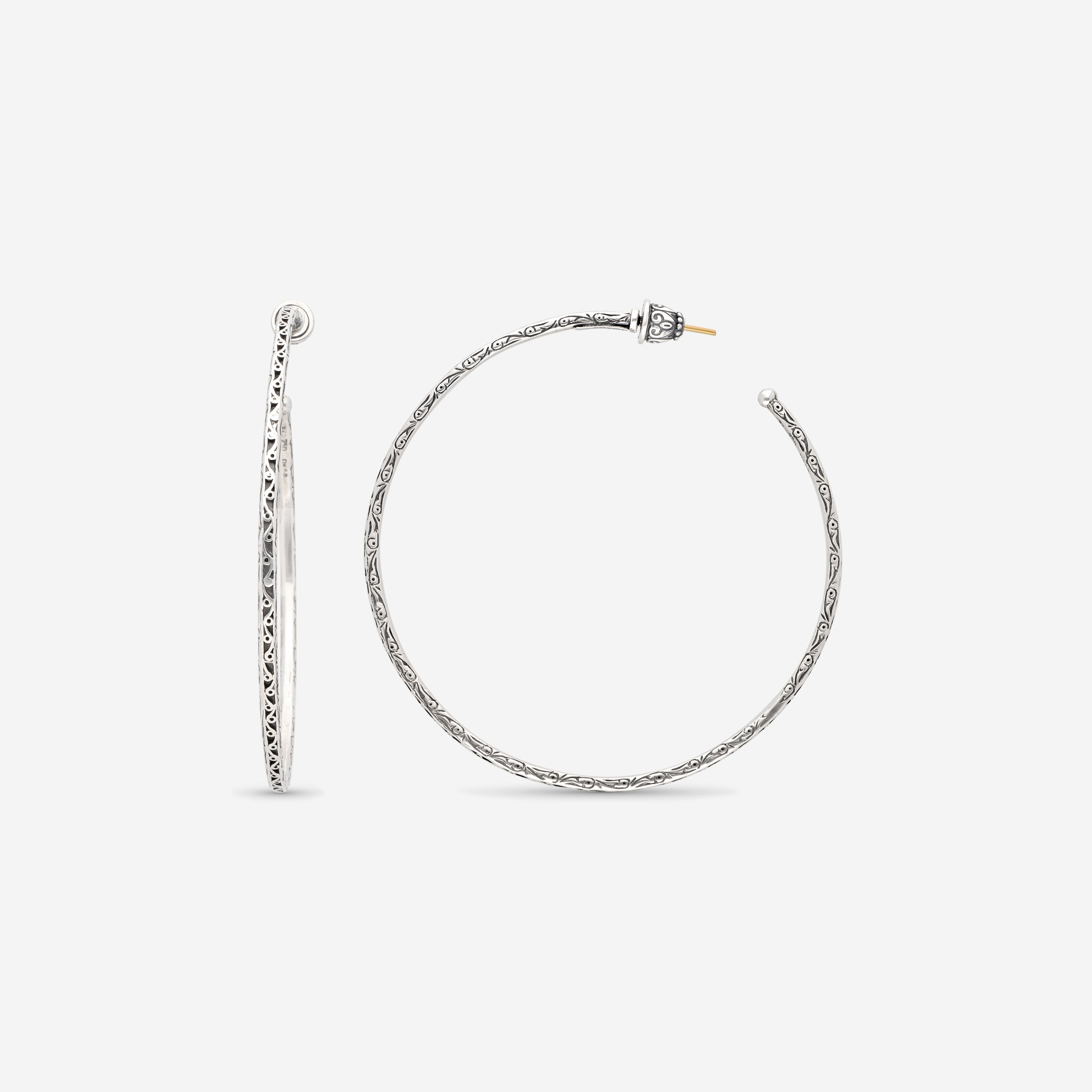 Konstantino Sterling Silver Classic Hoop Earrings SKMK2910-131 - THE SOLIST