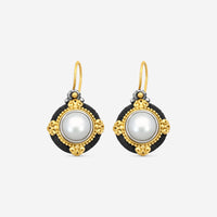 KONSTANTINO - "Nemesis" Sterling Silver & 18k Yellow Gold, Cultured Pearl Earrings (PRL: 7-8mm) - SKMK3115-122

Earring Dimensions: 1.00 x 0.62 in. - THE SOLIST