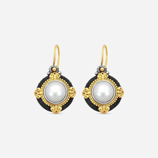 KONSTANTINO - "Nemesis" Sterling Silver & 18k Yellow Gold, Cultured Pearl Earrings (PRL: 7-8mm) - SKMK3115-122

Earring Dimensions: 1.00 x 0.62 in. - THE SOLIST